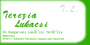 terezia lukacsi business card
